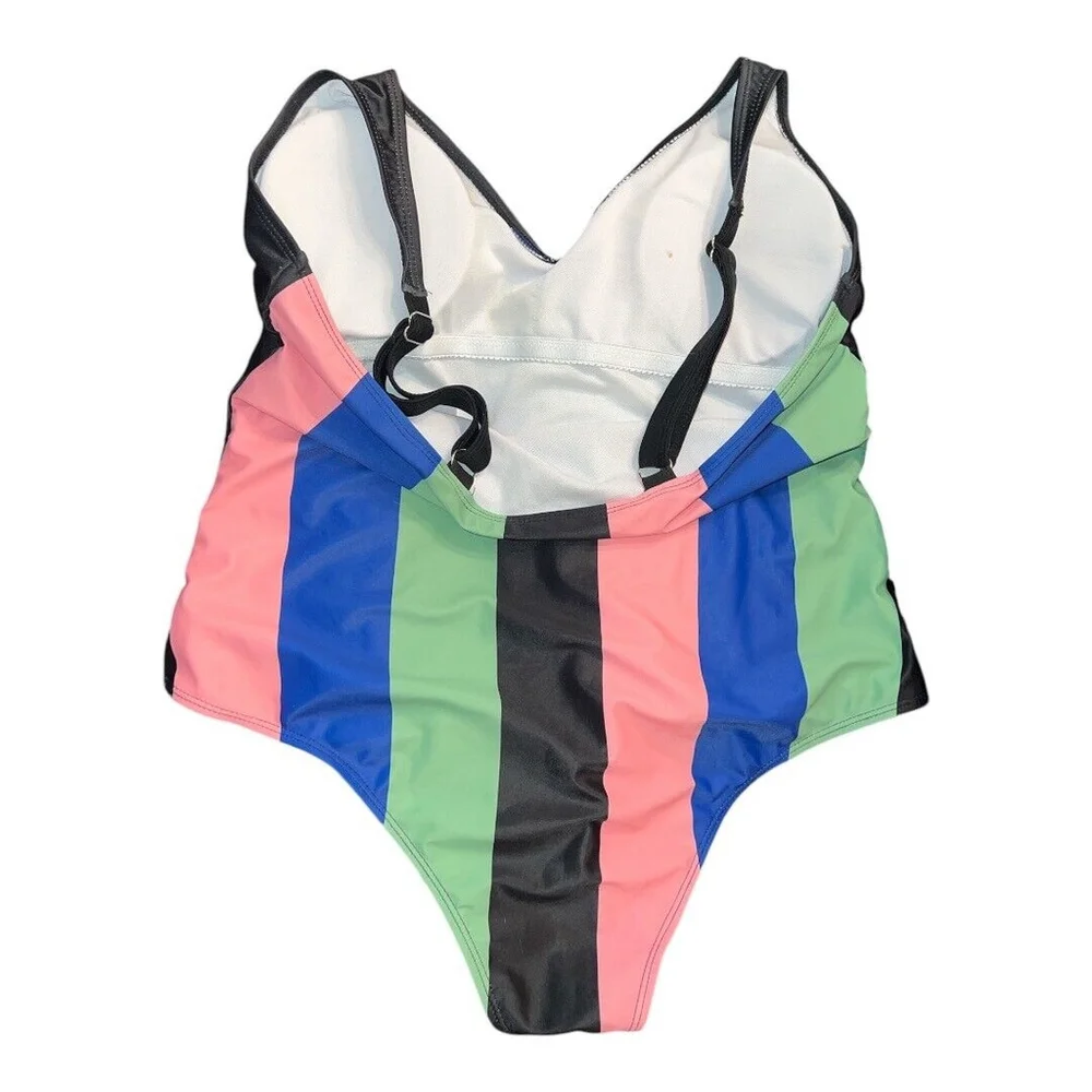 Shein One piece multicolor striped swimsuit - Picture 5 of 5